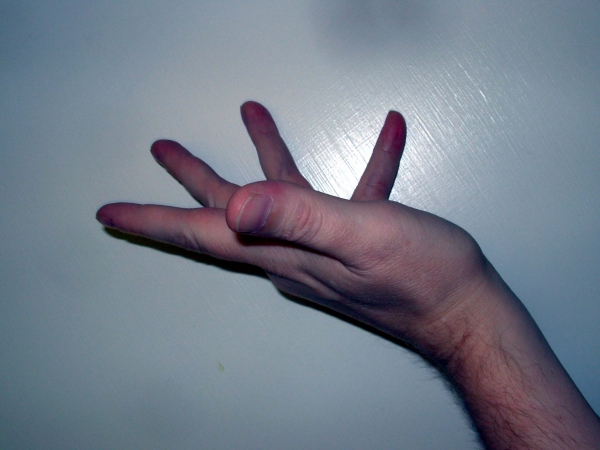 Creation of My Fingers United in Blue: Step 1